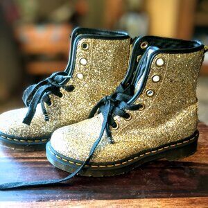 Dr. Martens 1460 FARRAH Gold Glitter Bootie